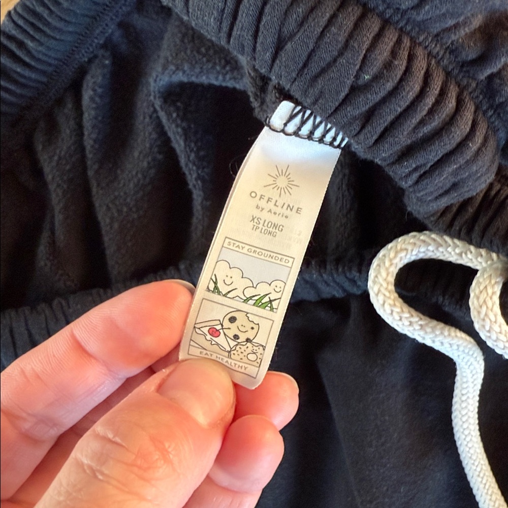 Aerie Black and Gray Wide Leg Pants - Picture 4 of 6